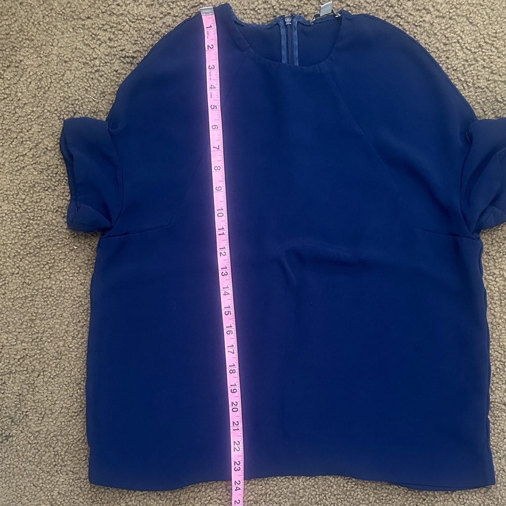COS Dark Blue Short Sleeve Top - Picture 7 of 7